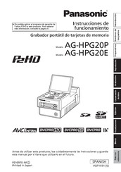 Panasonic AG-HPG20E Instrucciones De Funcionamiento