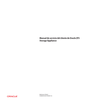 Oracle ZFS Storage Appliance Manual De Servicio