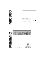 Behringer MINIMIC MIC800 Manual De Uso