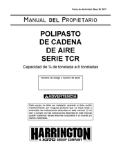 Harrington TCR1000C Manual Del Propietário