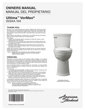 American Standard Ultima VorMax 203AA.104 Manual Del Propietário