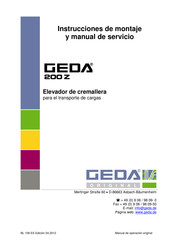 GEDA 200 Z Instrucciones De Montaje Y Manual De Servicio