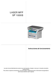 Ricoh Laser MFP SP 1000S Instrucciones De Funcionamiento