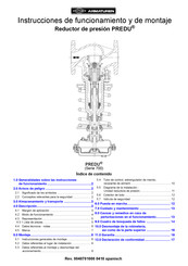 ARI-Armaturen PREDU 700 Serie Instrucciones De Funcionamiento Y De Montaje