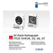 Mannesmann VDO FTCO 1319-25 Instrucciones De Servicio