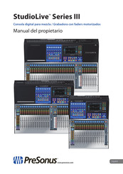 PRESONUS StudioLive 16 III Manual Del Propietário