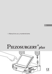 Mectron Piezosurgery plus Manual De Uso Y Mantenimiento