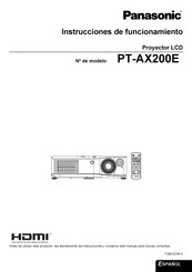 Panasonic PT-AX200E Instrucciones De Funcionamiento