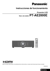 Panasonic PT-AE2000E Instrucciones De Funcionamiento