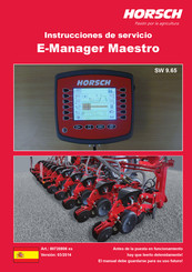 horsch E-Manager Maestro SW 9.65 Instrucciones De Servicio