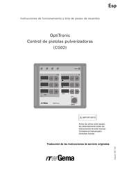 ITW Gema OptiTronic CG02 Instrucciones De Funcionamiento Y Lista De Piezas De Recambio