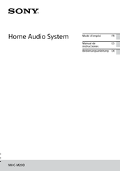 Sony MHC-M20D Manual De Instrucciones