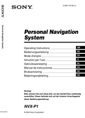 Sony NVX-P1 Manual De Instrucciones