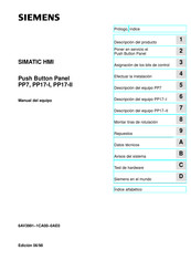 Siemens SIMATIC HMI PP17-I Manual Del Equipo