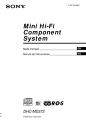 Sony DHC-MD373 Manual De Instrucciones