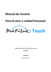 GHL ProfiLux Touch Manual De Usuario