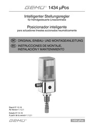 GEMÜ 1434 μPos Instrucciones De Montaje, Instalación Y Mantenimiento