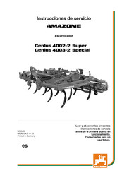 Amazone Cenius 4003-2 Special Instrucciones De Servicio