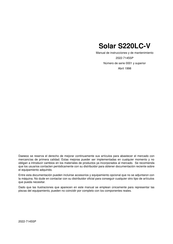 Daewoo Solar S220LC-V Manual De Instrucciones Y De Mantenimiento