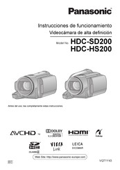 Panasonic HDC-HS200 Instrucciones De Funcionamiento