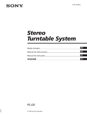 Sony PS-J20 Manual De Instrucciones