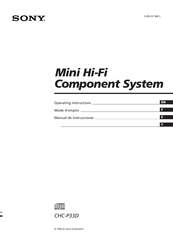 Sony CHC-P33D Manual De Instrucciones