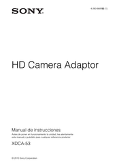 Sony XDCA-53 Manual De Instrucciones