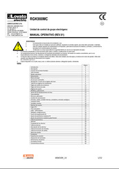 LOVATO ELECTRIC RGK900MC Manual Operativo