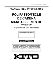 KITO CF4 Manual Del Propietário