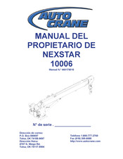 Auto Crane NEXSTAR 10006 Manual Del Propietário