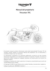 Triumph Thruxton TFC Manual Del Propietário