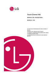 LG Touch Cinema V50 Manual Del Propietário