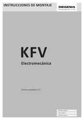 Siegenia KFV Instrucciones De Montaje