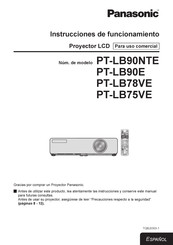 Panasonic PT-LB90NTE Instrucciones De Funcionamiento