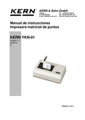 KERN YKN-01 Manual De Instrucciones