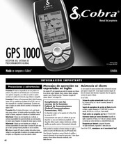 Cobra GPS 1000 Manual Del Propietário