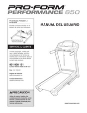 Pro-Form 650 Manual Del Usuario