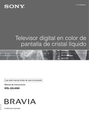 Sony BRAVIA KDL-22L4000 Manual De Instrucciones