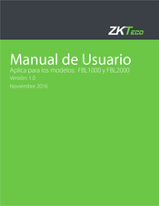 ZKTeco FBL2000 Manual De Usuario