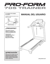 Pro-Form 705 TRAINER Manual Del Usuario