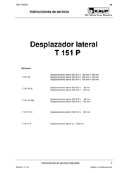 KAUP T151 P2 Instrucciones De Servicio