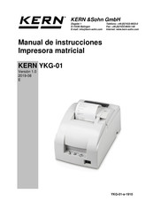 KERN YKG-01 Manual De Instrucciones