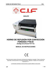 C.I.F FT05.B Manual De Instrucciones