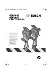 Bosch GSH 16-30 PROFESSIONAL Instrucciones De Servicio