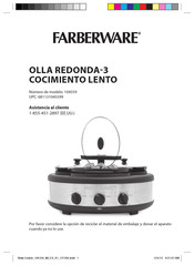 Farberware olla redonda-3 Manual De Instrucciones