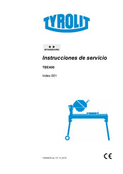 Tyrolit STANDARD TBE400 Instrucciones De Servicio