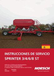 horsch SPRINTER 3 ST Instrucciones De Servicio