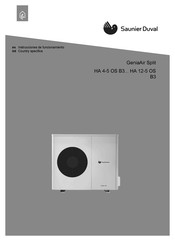 Saunier Duval GeniaAir Split HA 8-5 OS 230V B3 Instrucciones De Funcionamiento