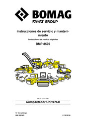 Fayat BOMAG BMP 8500 Instrucciones De Servicio