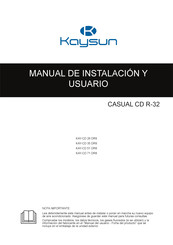 Kaysun CASUAL CD R-32 Serie Manual De Instalación Y Usuario